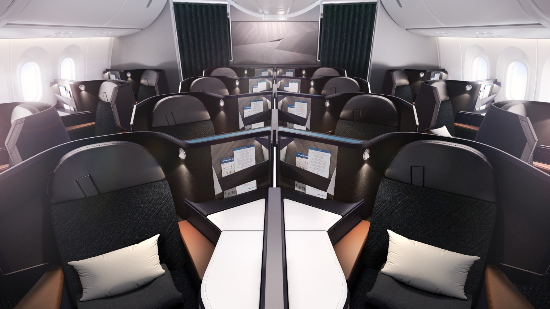 TAKING CARE OF BUSINESS. Meet WestJet's first-ever Business Cabin on board its new 787-9 Dreamliner. 