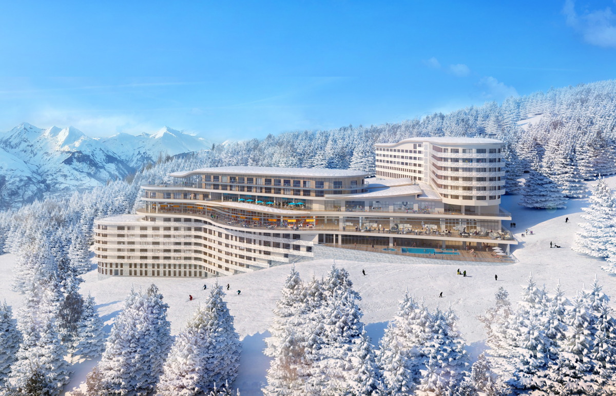 LUXURY SKI. Club Med Les Arcs Panorama opened in the French Alps last December. Photo: Club Med