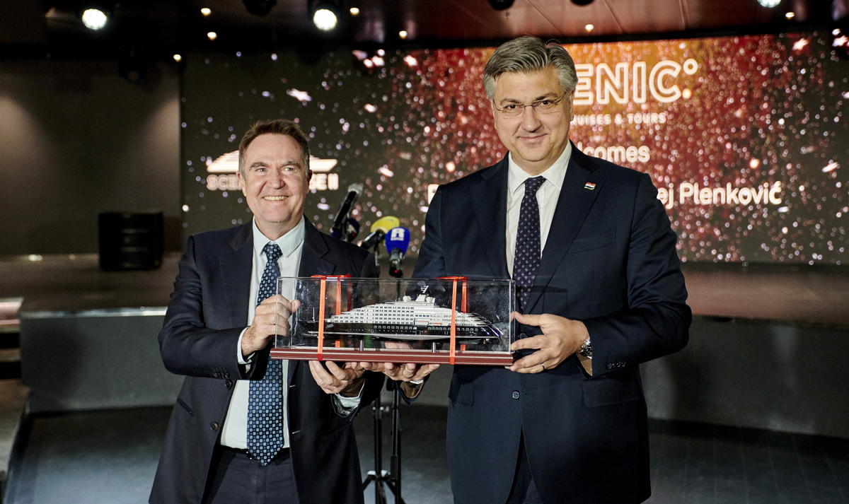 From left: Scenic Group Chairman & Founder Glen Moroney; Croatian Prime Minister Andrej Plenkovic. (Supplied)