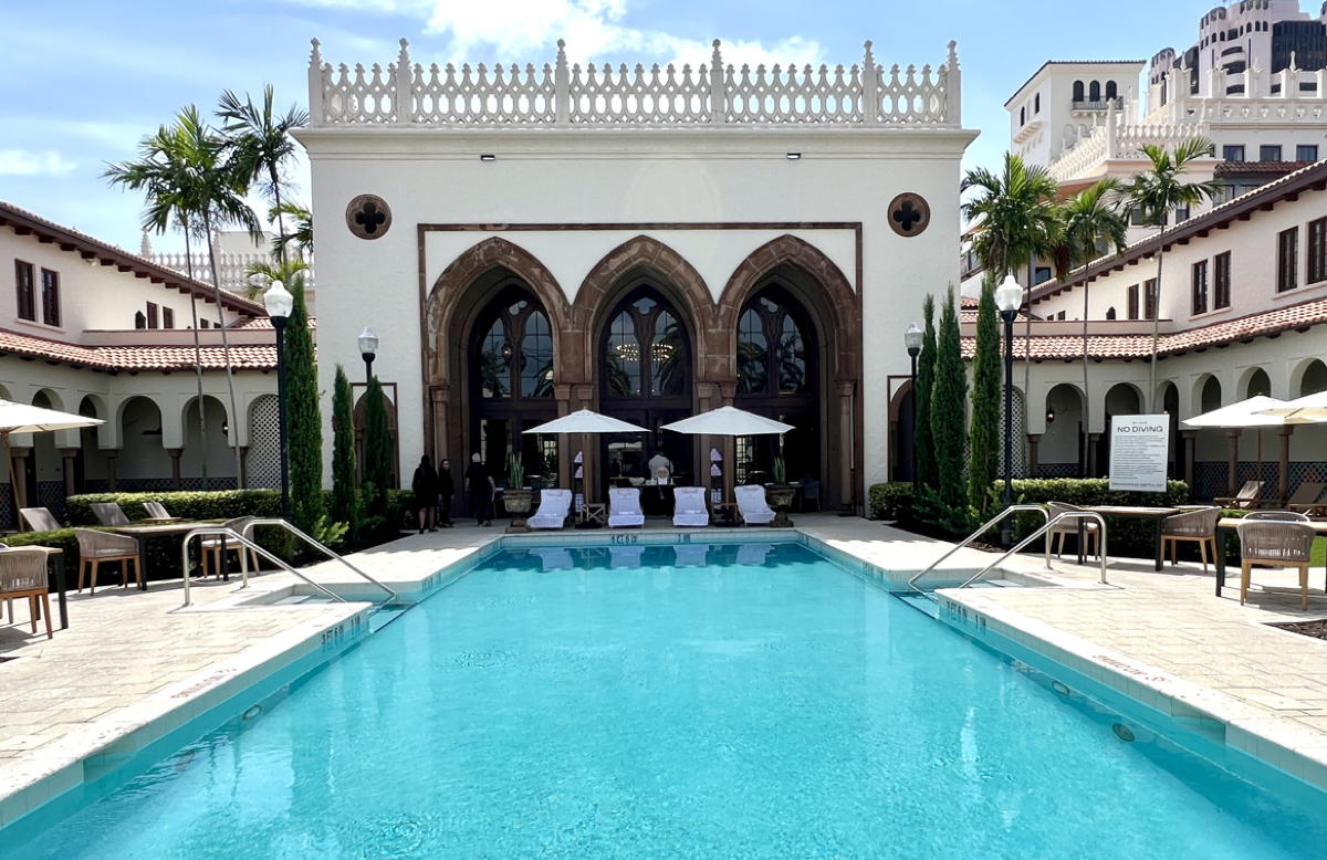 Poolside at the Cloister building. (Pax Global Media) 