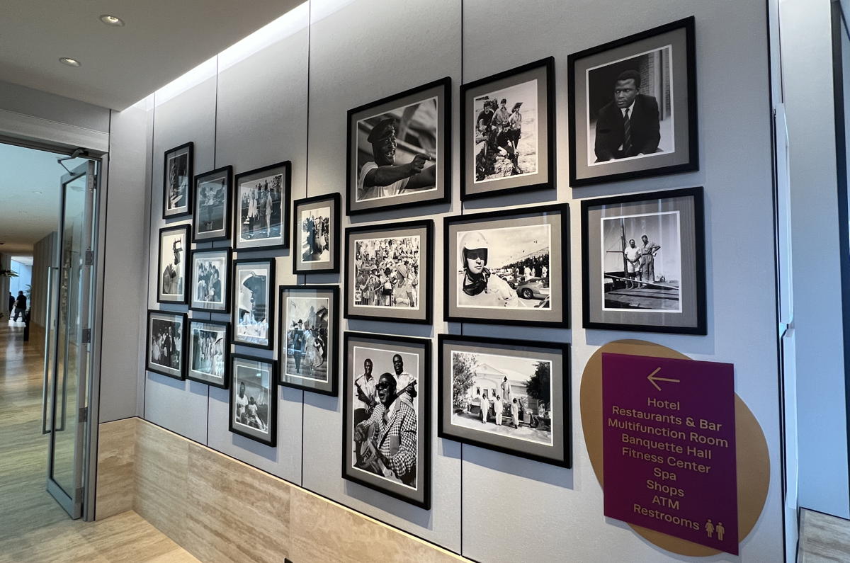A black and white photo wall at Goldwynn Resort & Residences. (Pax Global Media)