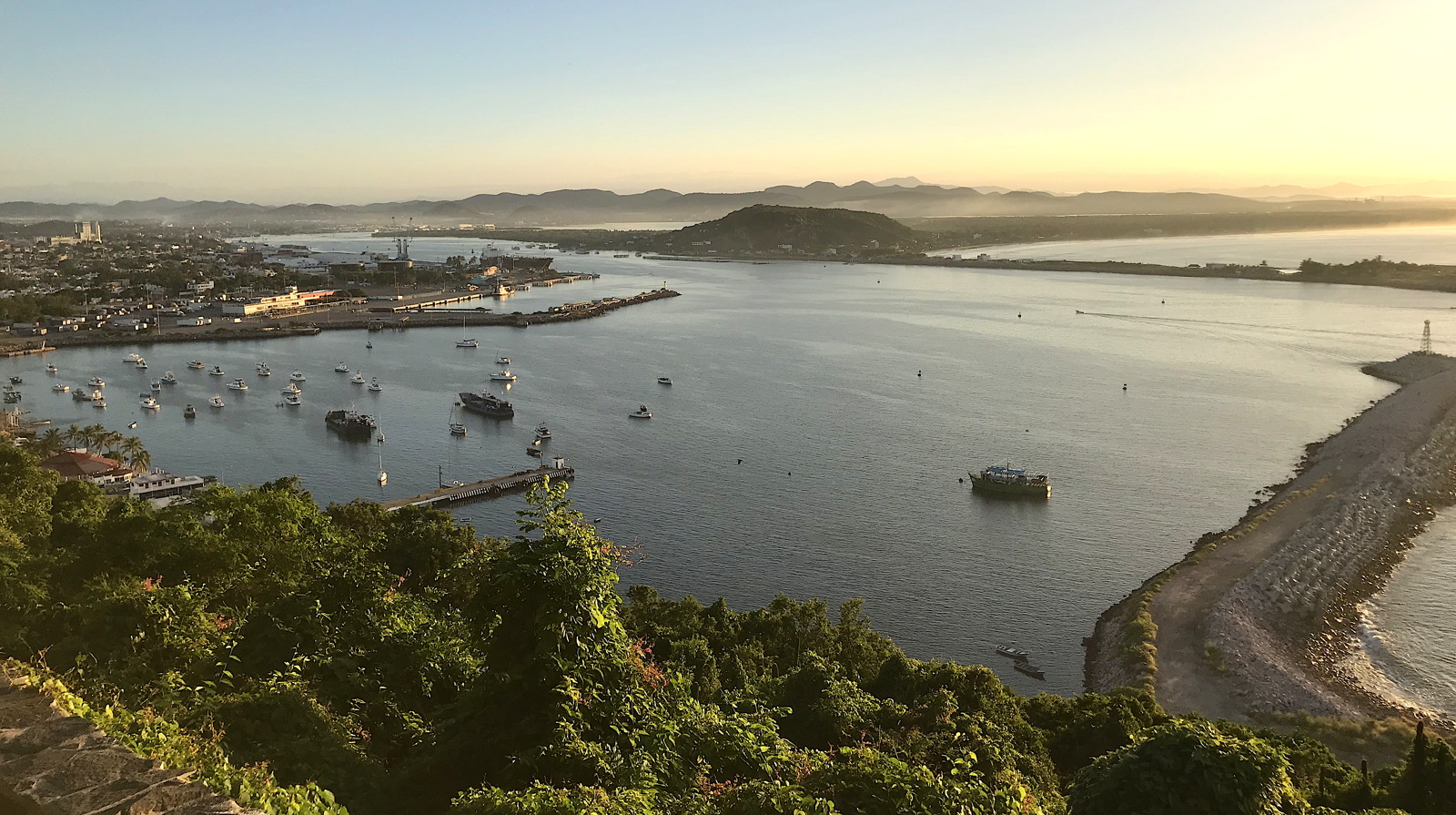 Here comes the sun. Early morning hikes uphill to Mazatlán's famous El Faro Lighthouse.