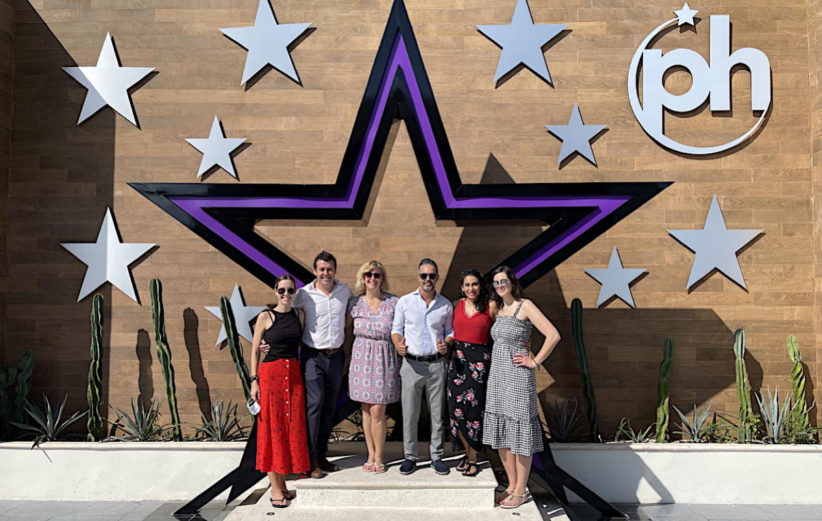 From left: Lindsay Caradonna, public relations manager, hotels & resorts, Sunwing Travel Group; Daniel Quirós, sales director, Planet Hollywood Resort Cancun; Marie-Josee Carriere, sr. marketing manager, Quebec, Sunwing Travel Group; Jonathan Iriarte, GM, Planet Hollywood Resort Cancun; Marissa Maheu-Mendes, public relations & promotions supervisor, Sunwing Travel Group; Melanie Filipp, director, corporate communications & media Relations, Sunwing Travel Group. (Pax Global Media)