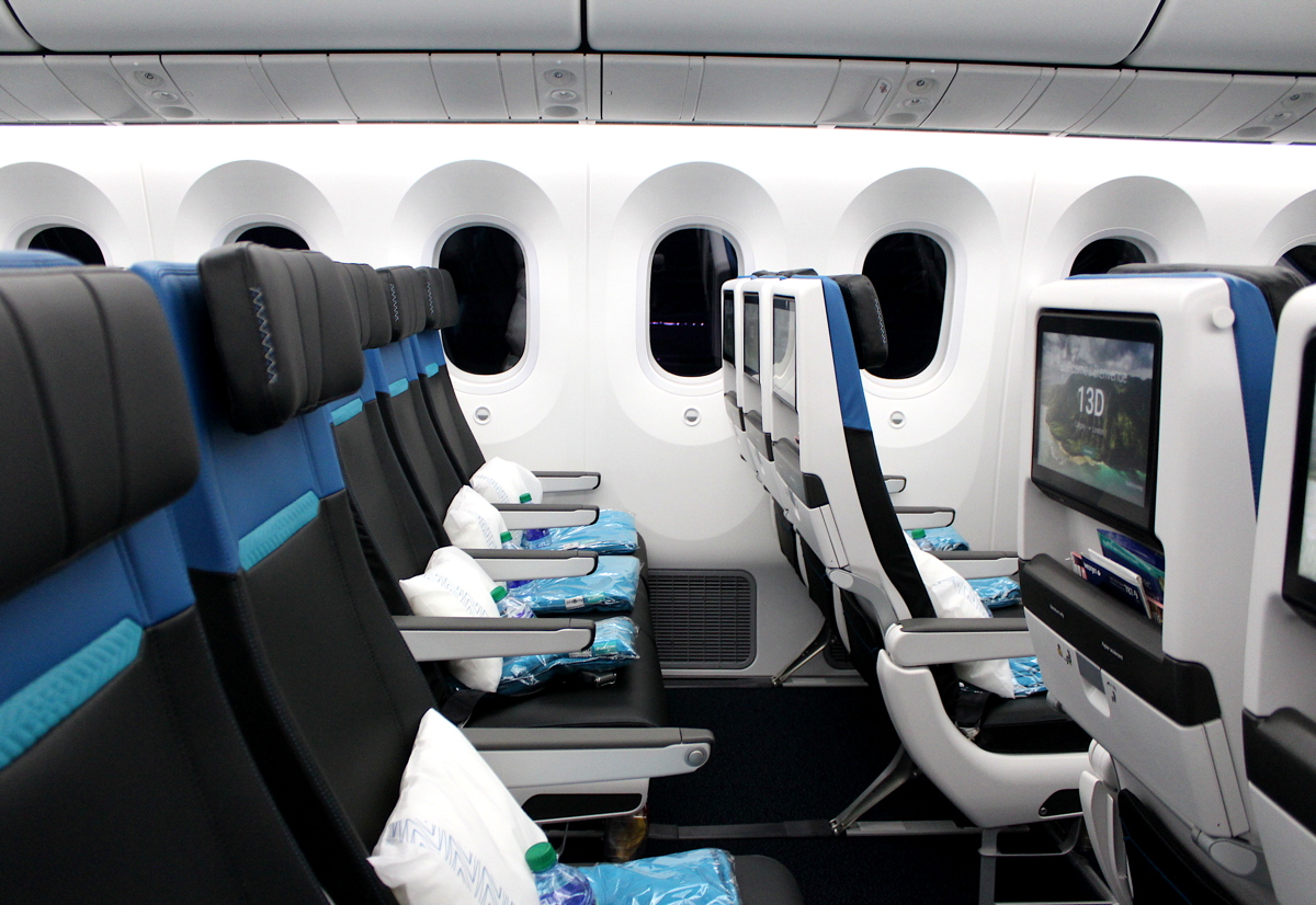 THE NEW ECONOMY. Inside WestJet's Economy Cabin on board its new 787-9 Dreamliner. 