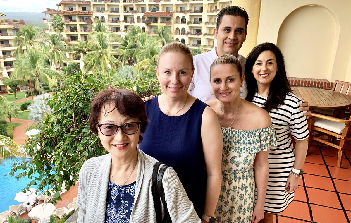 From left: advisors Penny Ho, Anie Chevrier & Barbara Scrocco; Velas' Resorts' Francisco Renteria & Sophie Raymond.