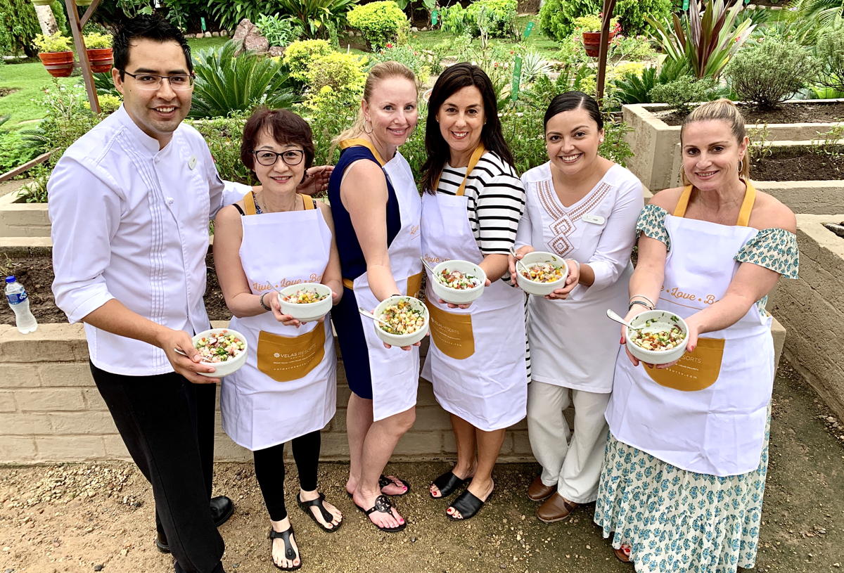 From left: Chef Issac Esparza Rodriguez, Penny Ho,  Anie Chevrier, Sophie Raymond, Iveth Heredia, Barbara Scrocco.
