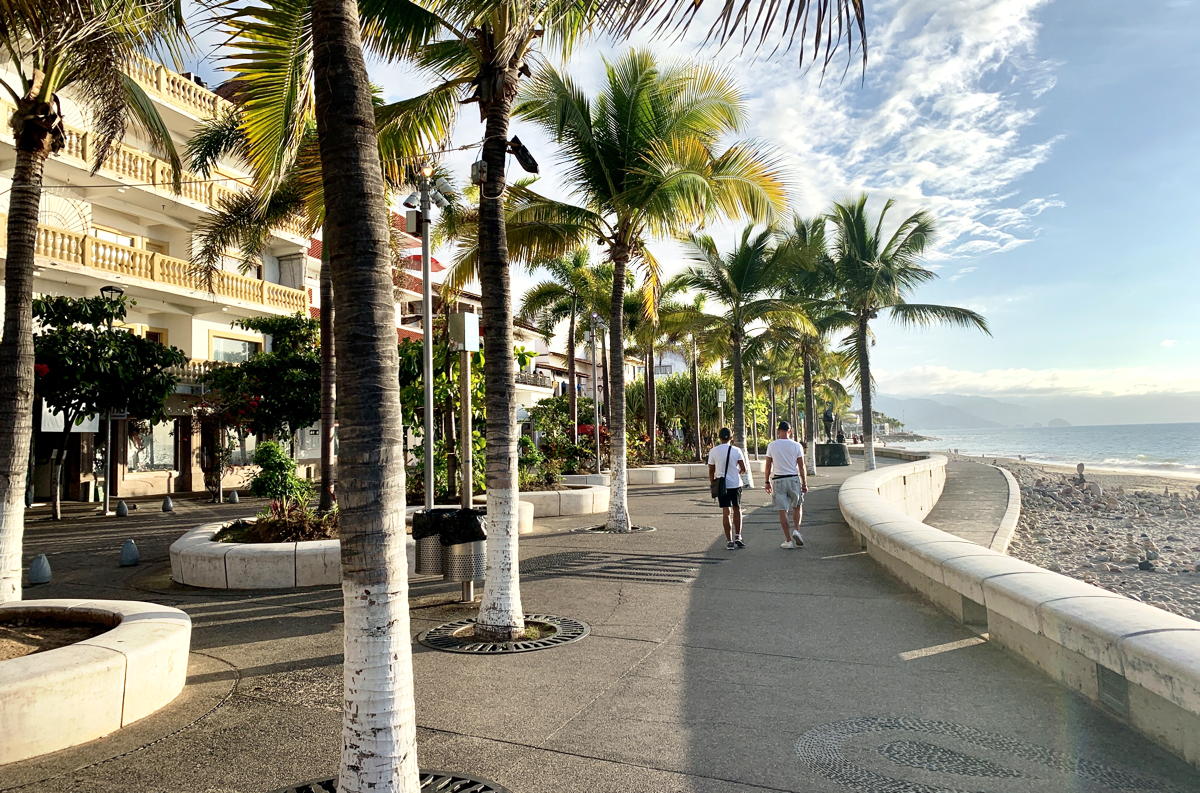 Puerto Vallarta's Malecón, a famous beachside promenade, is just 10-15 minutes away. 