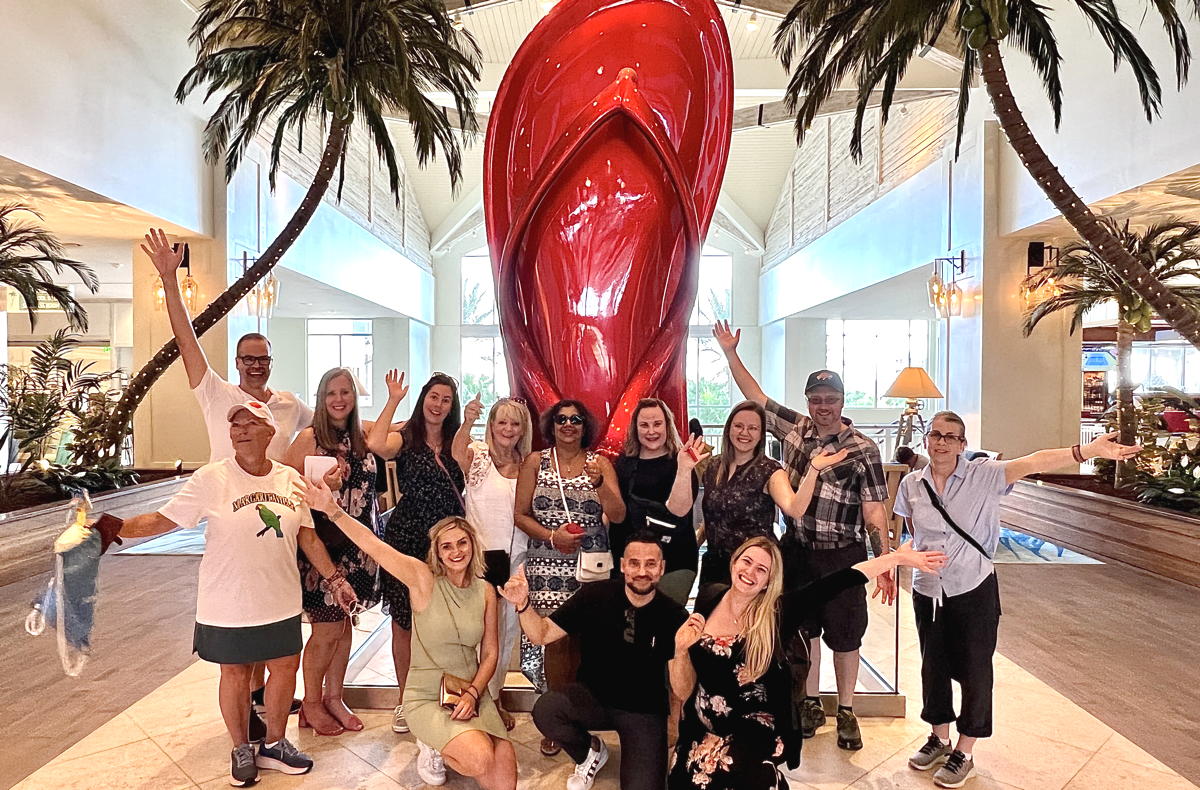 Canadian travel advisors get into a flip-flop state of mind at Margaritaville Resort Orlando and Cottages. (Pax Global Media/File photo)