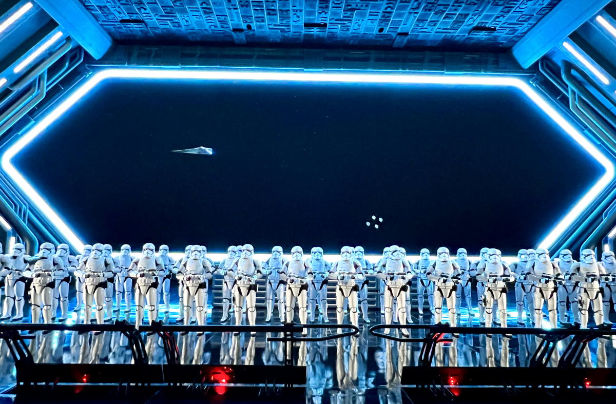 Storm Troopers greet guests at Star Wars: Rise of the Resistance. (Pax Global Media)