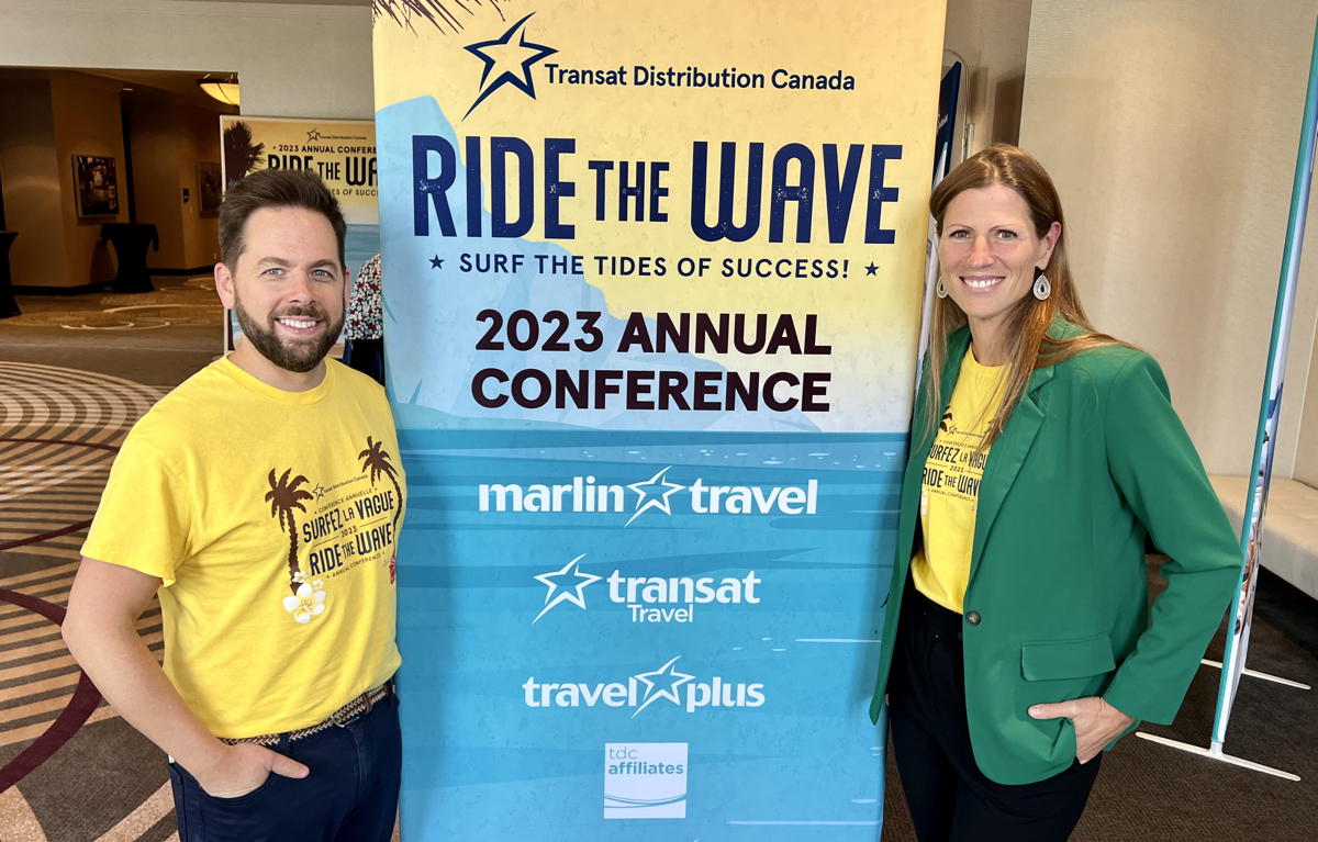From left (of TDC): Marc Pelletier, senior director, marketing, communications & events; Karine Gagnon, general manager, in Toronto.  (Pax Global Media)  