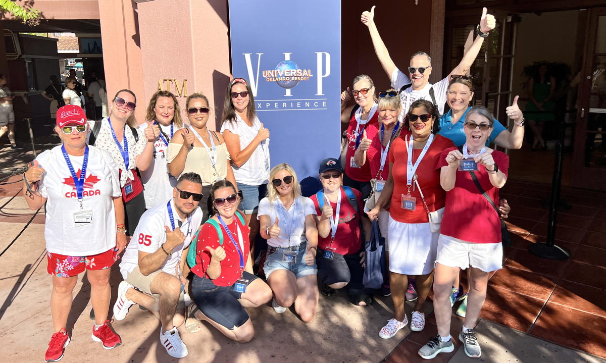 Canadian travel advisors get the VIP treatment at Universal Orlando Resort. (Pax Global Media)