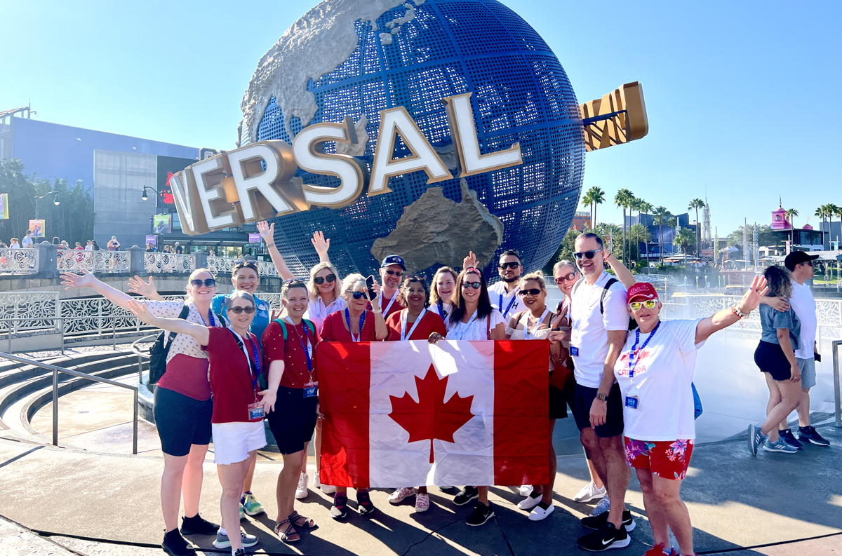 Canadian agents representing at Universal Orlando Resort. (Pax Global Media)