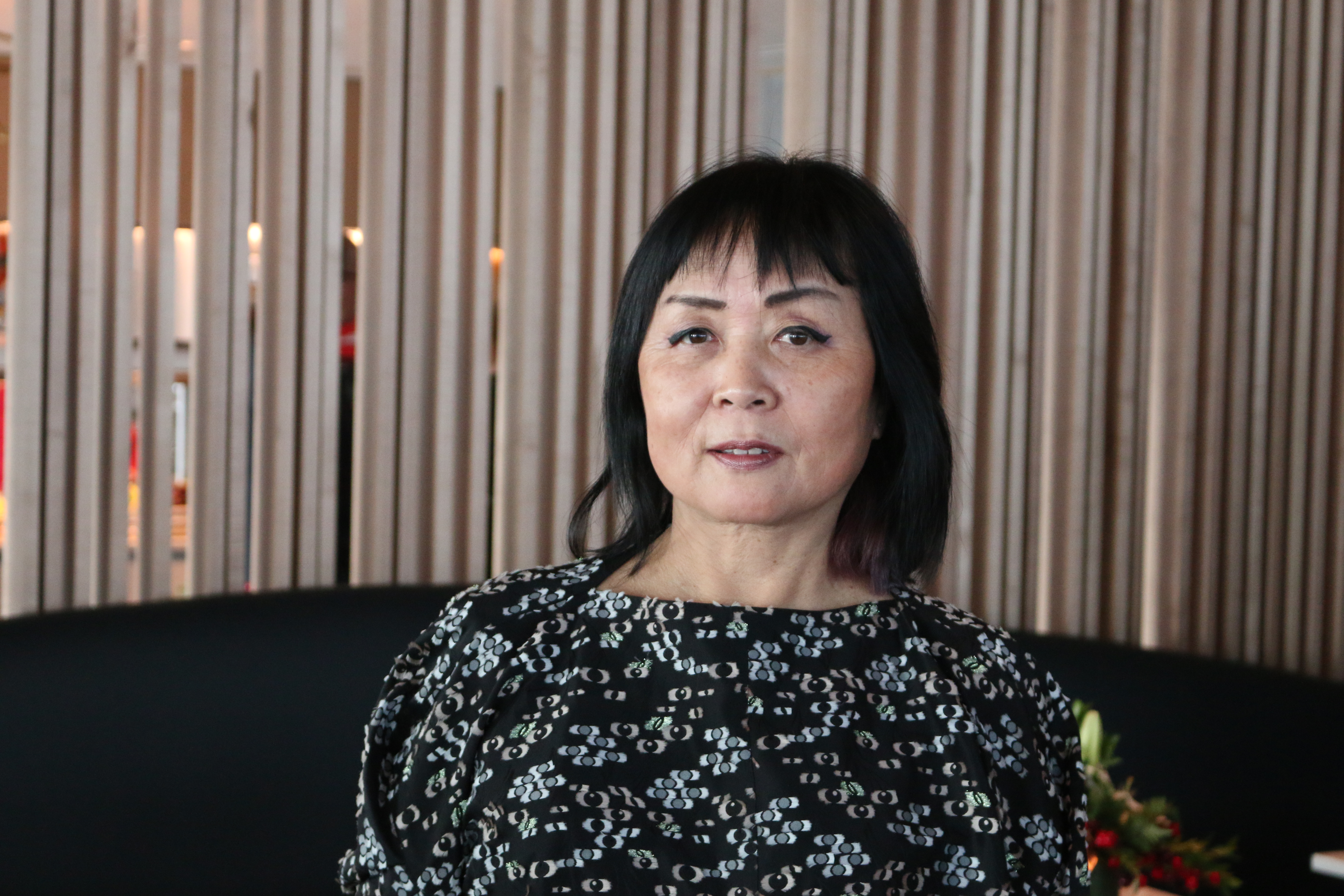 Heekyung Duquette, designer of the Maple Leaf Lounge at St. John's, said she was inspired by the natural beauty of Newfoundland and Labrador.