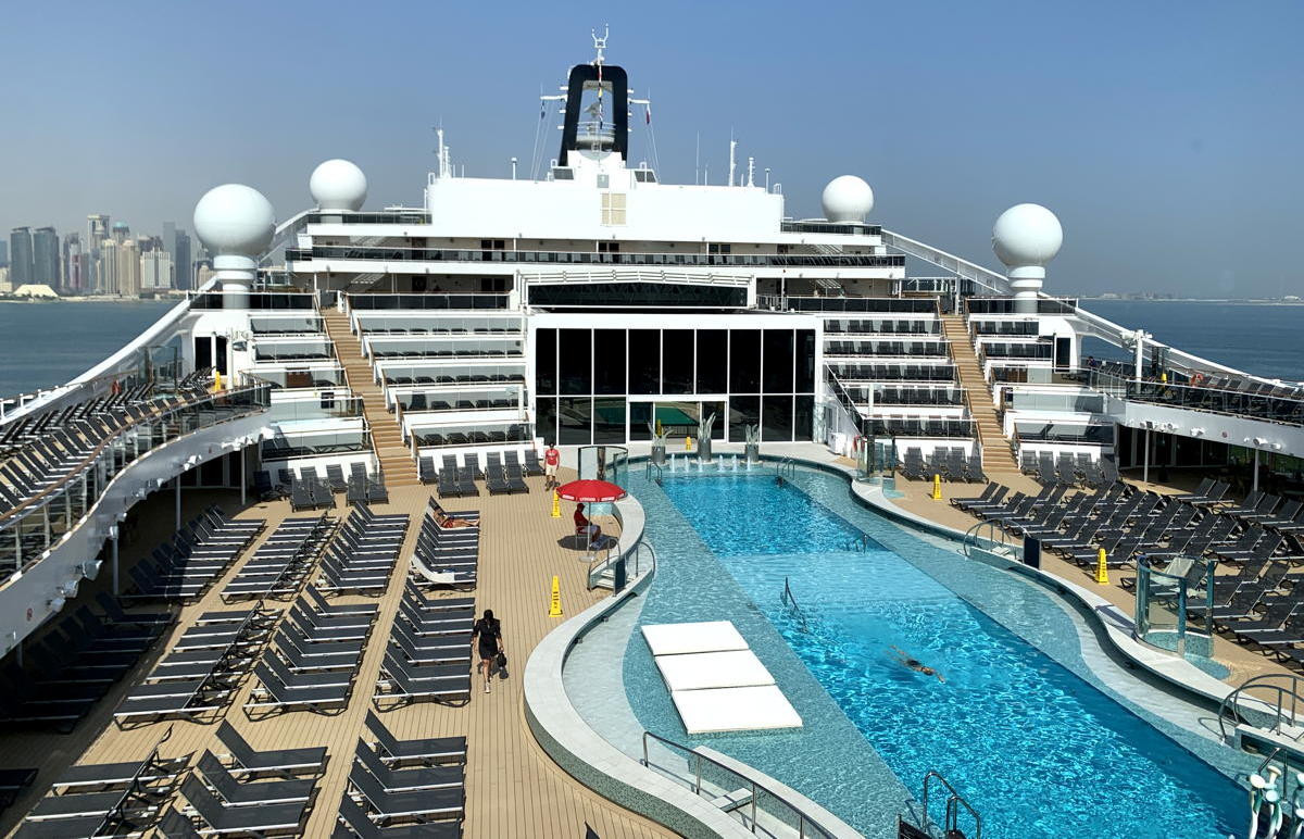 World Europa is the first MSC LNG-powered vessel. (Diane Tierney)