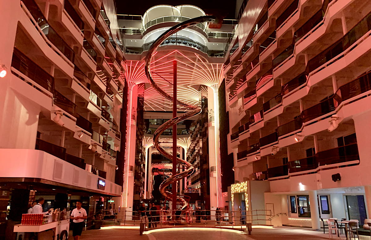 An 11-storey spiral slide called Venom Drop. (Diane Tierney)