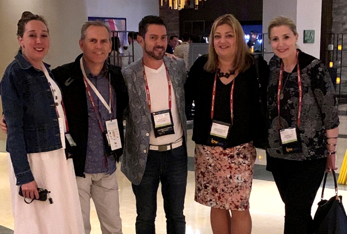 From left (of WestJet & WestJet Vacations): Madeleine Brydon, Tim Croyle, Dave Cecco, Denise Sterling and Bronwen Ray. Photo: Denise Sterling