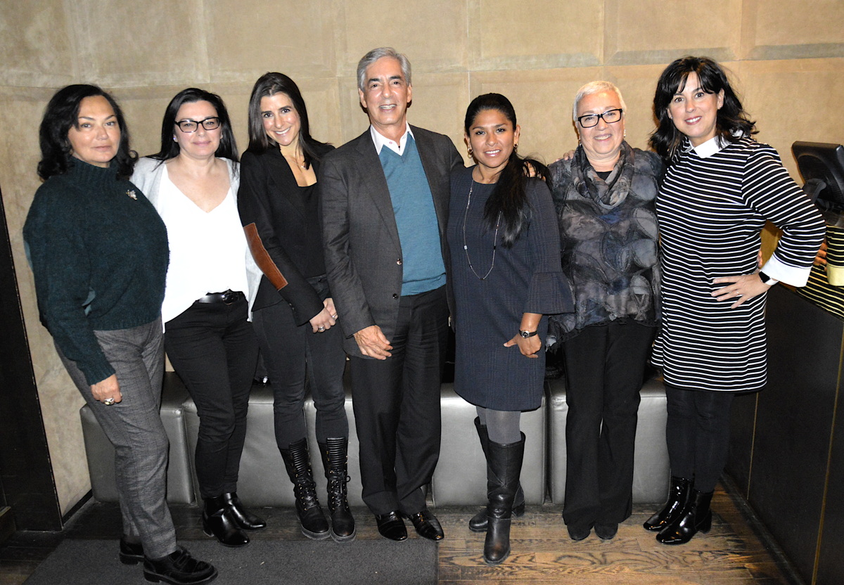 VIP NIGHT. From left: Alexandra Pelts, YYZ Travel; Lucy Catalanotto, New Wave Travel; Ilana Valo, Twil Travel; Juan Vela, Velas Resorts; Denys Montes de Oca, Velas Resorts; Barbara Finn, Travel Edge; Sophie Raymond, Velas Resorts
