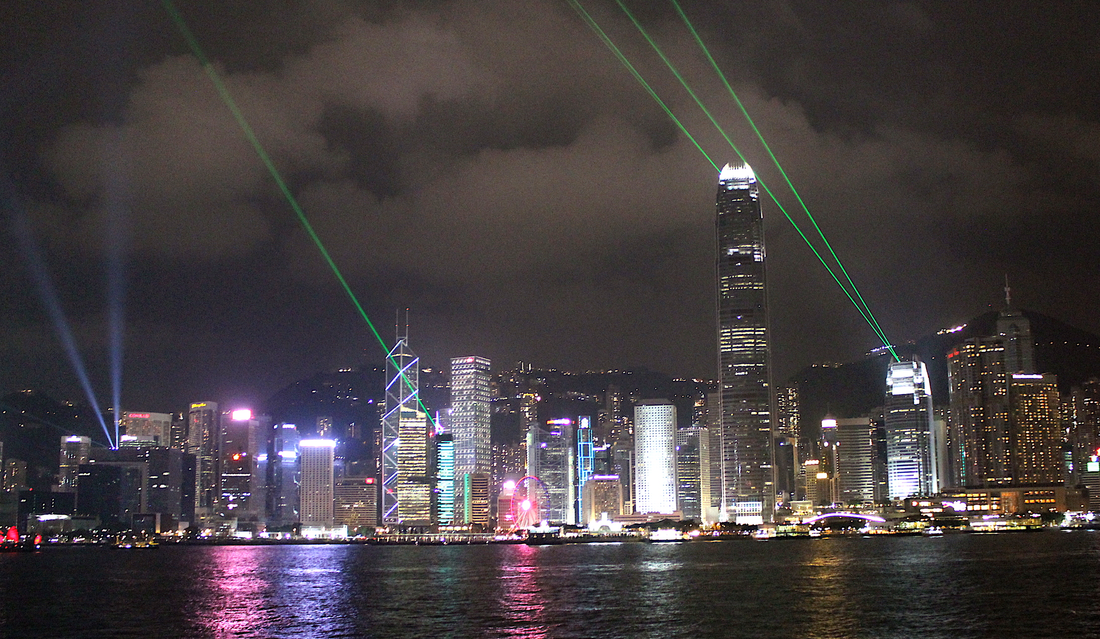 Hong Kong's skyline lights up at night. (Pax Global Media/file photo)