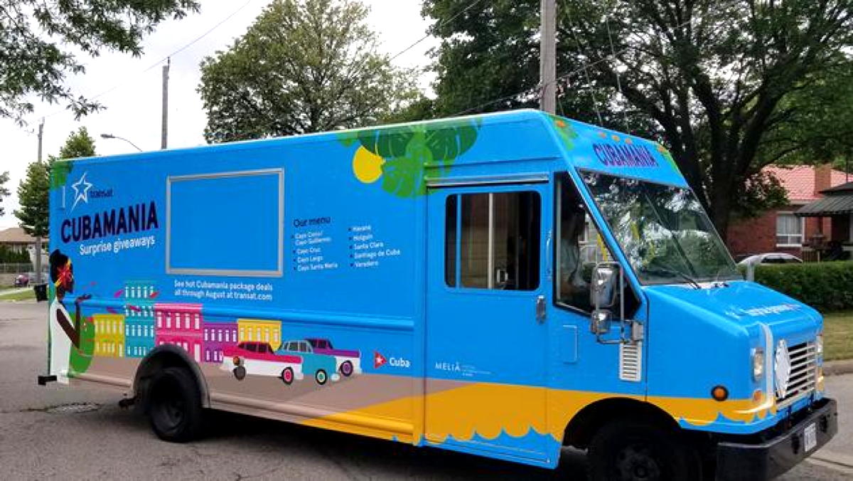 Transat’s Cubamania truck will be promoting Transat's Cuba service in various GTA locations all month long. 