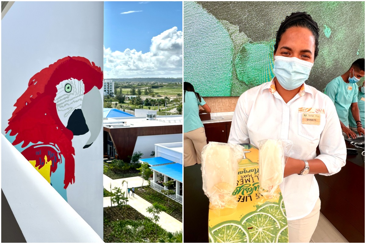 Margarita-flavoured popsicles are handed out at the parrot-peppered property. (Pax Global Media)