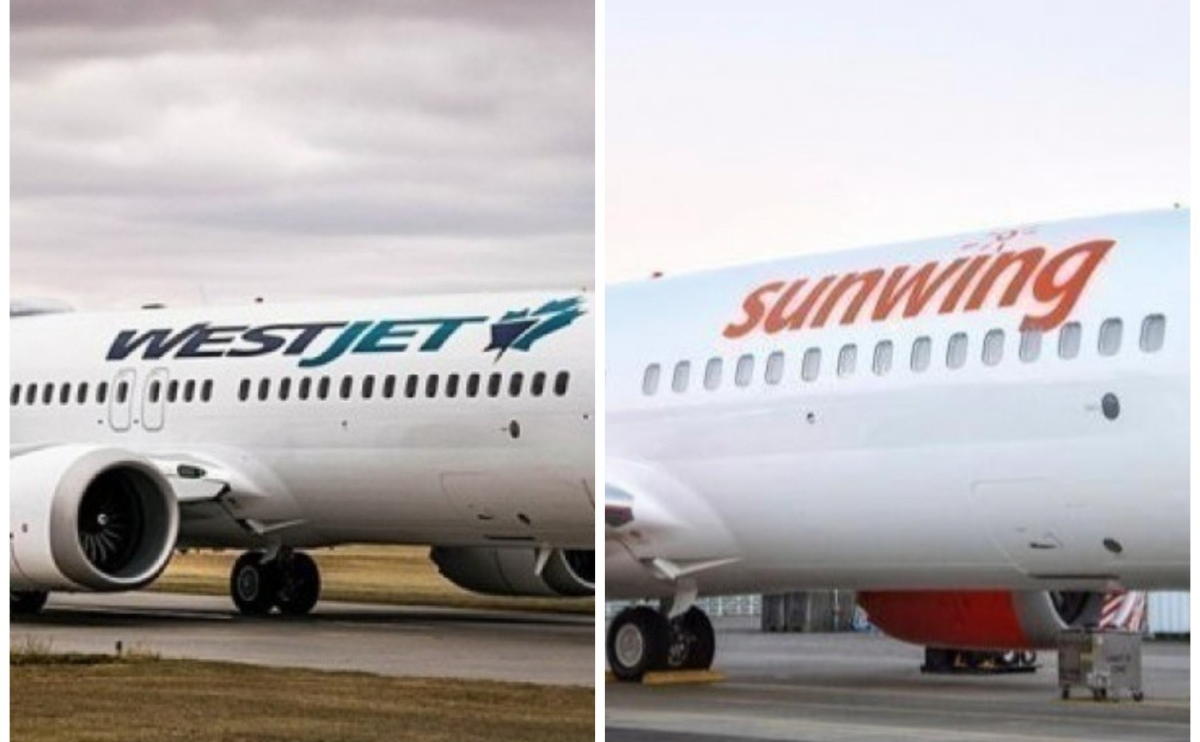 WestJet has completed its acquisition of Sunwing. (File photos) 