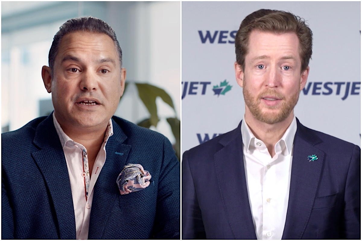 From left: Sunwing CEO Stephen Hunter; WestJet CEO Alexis von Hoensbroech. (File photos/supplied)