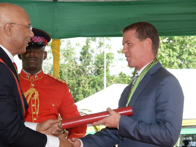 Sandals' Stewart honoured in Jamaica