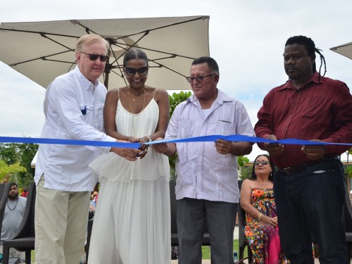Norwegian Cruise Line Holding Ltd. cuts the ribbon on Harvest Caye in Belize
