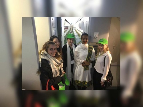 Humber students get a VIP tour of Ethiopian Airlines 787 Dreamliner