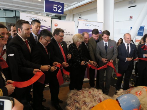 Air Canada's inaugural Montreal-Shanghai flight takes off