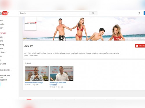 Air Canada Vacations launches ACV TV