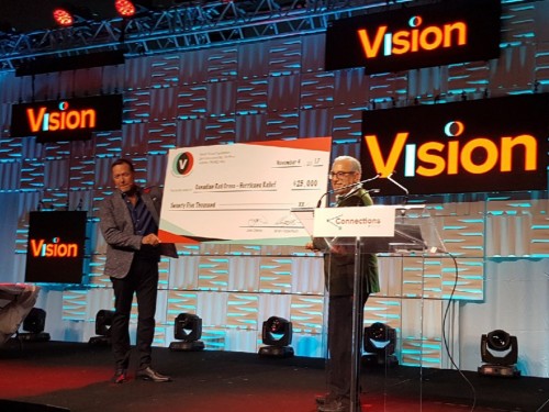 Vision supports hurricane relief with $25K donation