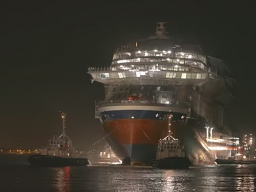 Celebrity Edge floats out