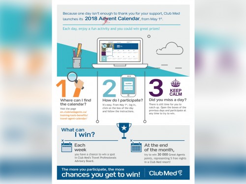 Win with Club Med's Agent Calendar