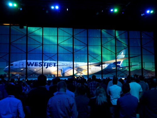 WestJet's new Boeing 787 Dreamliner unveiled in Calgary