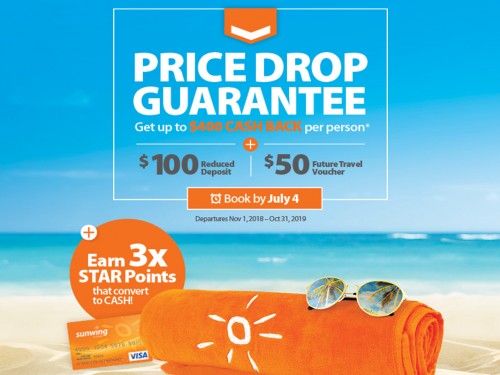 Sunwing brings back Price Drop Guarantee promo