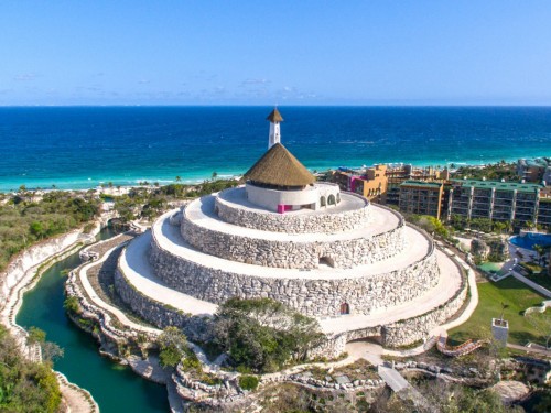 Hotel Xcaret's on-site chapel is what wedding dreams are made of