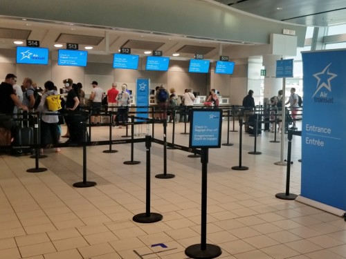 A first look at Air Transat's new YYZ check-in counters