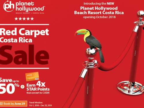 Sunwing's sale offering 50% off at Planet Hollywood Beach Resort Costa Rica