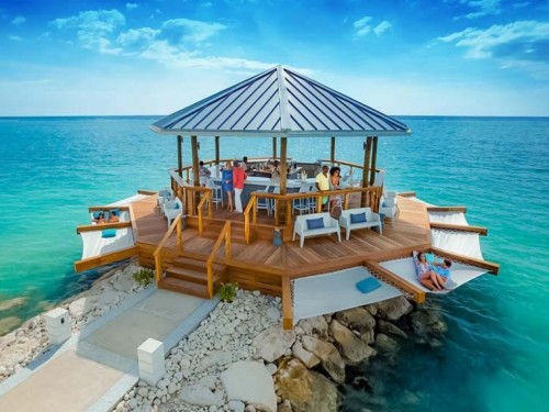 Sandals Montego Bay opens a new overwater bar on stilts