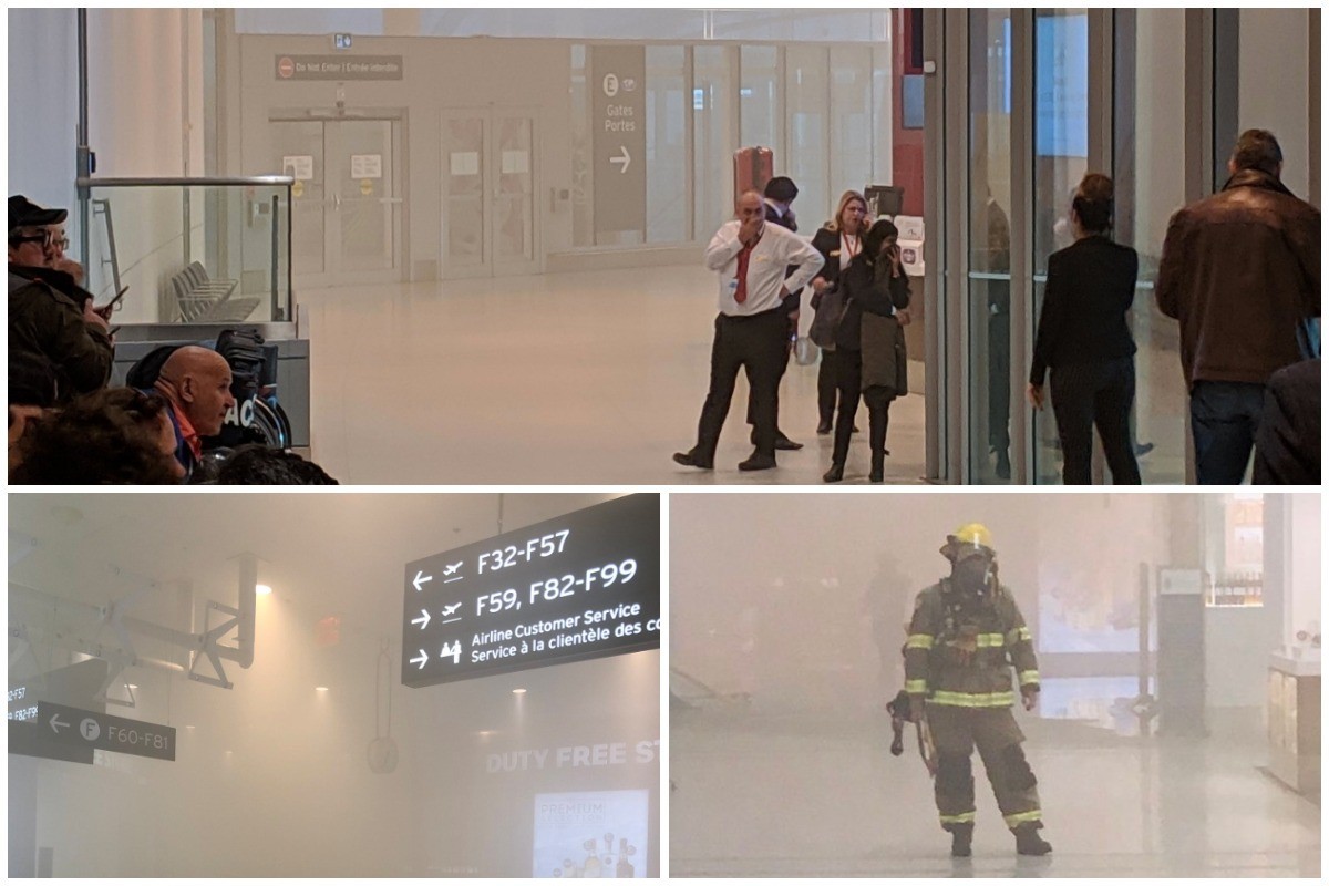 Fire at Pearson airport; passengers evacuated, flights cancelled