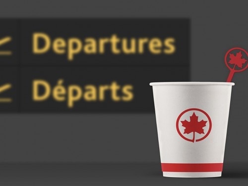 Air Canada has officially removed single-use plastic stir sticks from its fleet