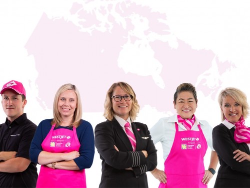 WestJet goes pink in support of breast cancer month
