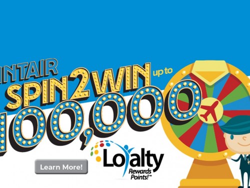 TravelBrands' new Spin to Win game has 100,000 Loyalty points to be won!