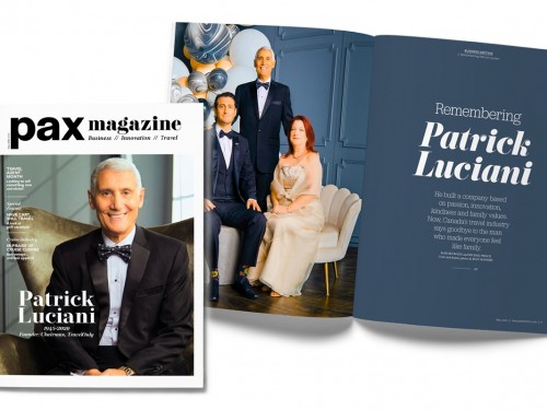 TravelOnly's Patrick Luciani memorialized on PAX magazine's May cover