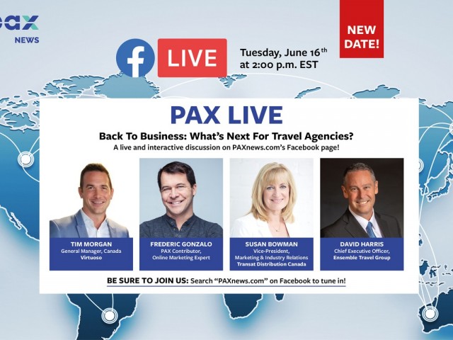 What's next for travel agencies? FB Live: today (June 16), 2 p.m. EST