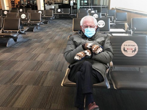 People are photoshopping Bernie Sanders into airports and it’s hilarious