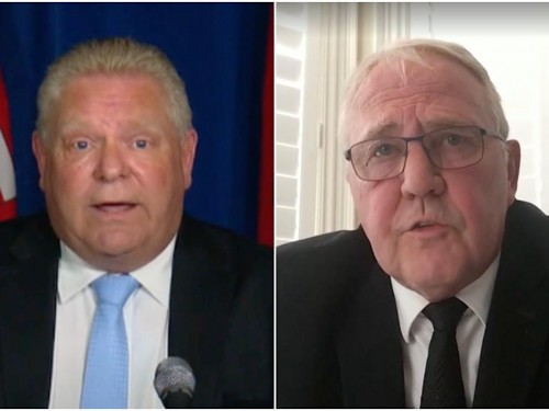 Furious Ford fires again at border measures; Blair tells Premier to review his data