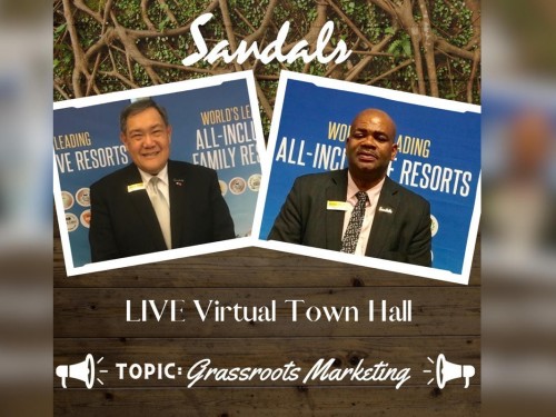 Sandals' June 23rd town hall will cover grassroots marketing. Register here!