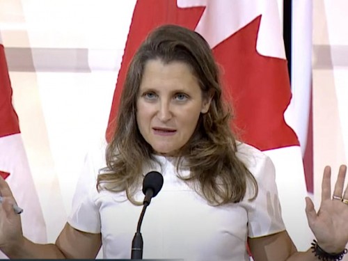“The rules are the rules”: Freeland non-committal on scrapping COVID testing at border